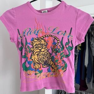 Urban Outfitters Purple Tiger Graphic Tee